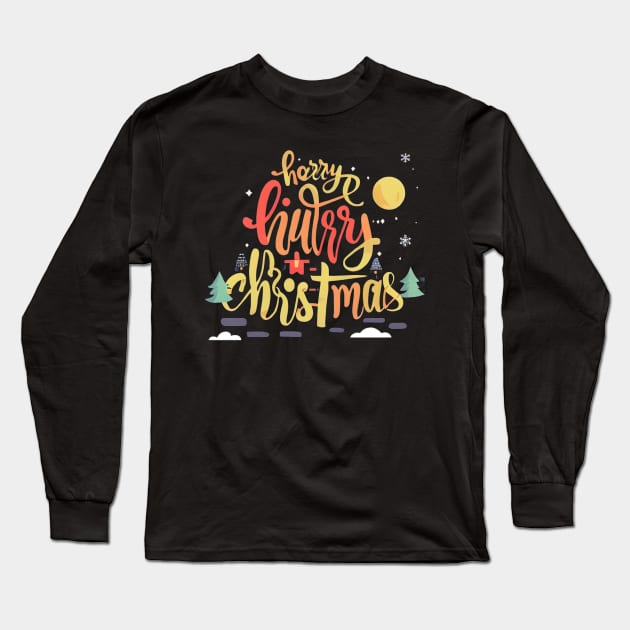 Dress To Impress This Season With Merry Christmas Long Sleeve T-Shirt by EmilyCharlotty